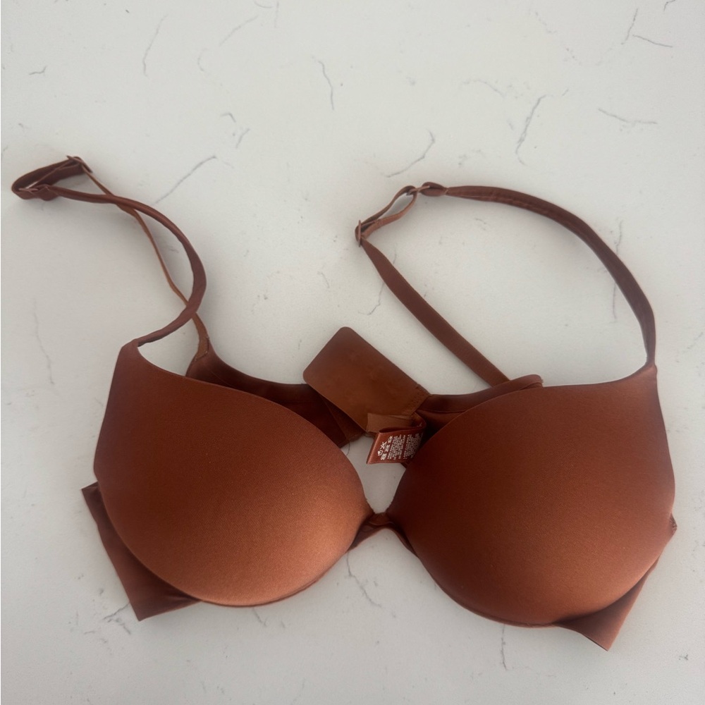 Skims Brown Push Up Underwire Bra